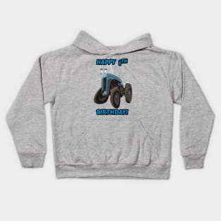 Happy 8th birthday tractor design Kids Hoodie